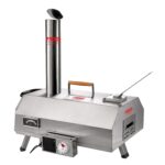 Horno de pizza para exteriores, horno de pizza giratorio automático de 12 pulgadas, horno de pizza portátil de acero ino