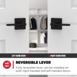 Kwikset Casey - Manija de puerta de paso interior, paquete de 10 manijas para puertas de armario y pasillo, manija rever