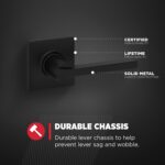 Kwikset Casey - Manija de puerta de paso interior, paquete de 10 manijas para puertas de armario y pasillo, manija rever