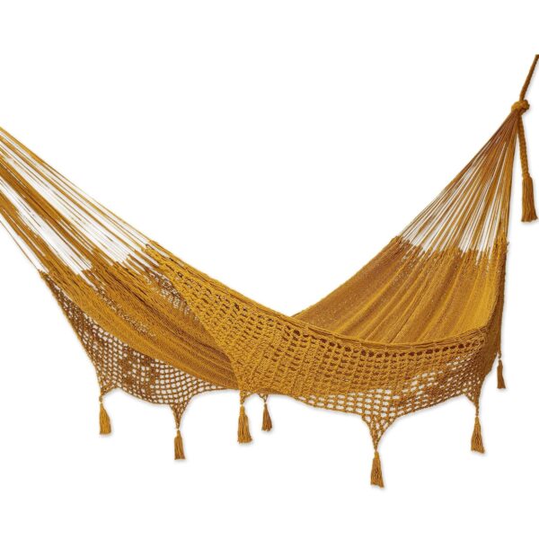 Hamaca Novica Veranda Modelo 399353 de Algodón Doble Color Miel