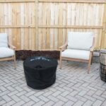 Fogata Sin Humo para Patio Quality Craft PFPDCCOMBO 22 Pulgadas con Cubierta Deluxe Diseño Facetado Acero Doble Pared Ac