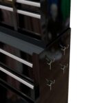 SPOFLYINN Armarios Caja de herramientas rodante de alta capacidad con cajones de ruedas, tamaño único, negro