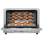 KoolMore Horno de convección comercial de mostrador de 23 pulgadas para bandejas de tamaño medio con 4 rejillas de 1600W