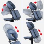 Silla de Masaje Portátil Master Massage Rio 10114MC Azul Real Marco de Aluminio Plegable 24 Libras con Estuche de Transp