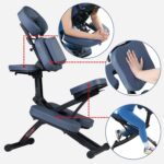 Silla de Masaje Portátil Master Massage Rio 10114MC Azul Real Marco de Aluminio Plegable 24 Libras con Estuche de Transp
