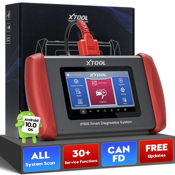 Escáner de Diagnóstico Automotriz XTOOL InPlus IP608 OBD2 Pantalla Táctil 5 Pulgadas Android 10.0 CAN FD
