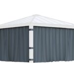 Juego de Cortinas Palram Canopia Dallas 14x14 pies Modelo 707215 4 Piezas Poliéster Gris