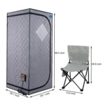 Tienda de Vapor Sauna Portátil EastVita wzdHpMmBqt-x2aIonH4WywlaO8Z7H Gris Cemento 700W Infrarrojo Lejano