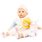 Muñeca de Bebé Götz Cookie Colours 2461054 19 pulgadas Ojos Marrones Sin Pelo Cuerpo Suave
