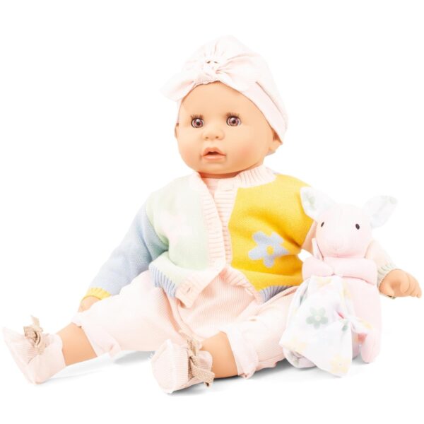 Muñeca de Bebé Götz Cookie Colours 2461054 19 pulgadas Ojos Marrones Sin Pelo Cuerpo Suave