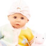 Muñeca de Bebé Götz Cookie Colours 2461054 19 pulgadas Ojos Marrones Sin Pelo Cuerpo Suave