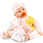 Muñeca de Bebé Götz Cookie Colours 2461054 19 pulgadas Ojos Marrones Sin Pelo Cuerpo Suave