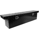 SPOFLYINN Caja de herramientas chapada en aluminio resistente de 60 pulgadas, caja de herramientas de almacenamiento imp