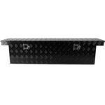 SPOFLYINN Caja de herramientas chapada en aluminio resistente de 60 pulgadas, caja de herramientas de almacenamiento imp