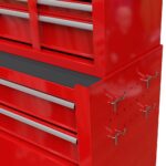 Caja de herramientas con ruedas de 8 cajones con ruedas de alta capacidad con cerradura de almacenamiento de herramienta