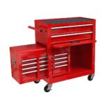 Caja de herramientas con ruedas de 8 cajones con ruedas de alta capacidad con cerradura de almacenamiento de herramienta