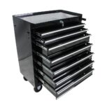 SPOFLYINN Gabinete de herramientas con ruedas de 7 cajones con sistema de bloqueo con llave, carrito de herramientas mul