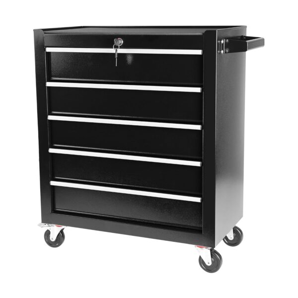 BouPower Caja de herramientas con ruedas con 5 cajones, caja de herramientas rodante, caja de herramientas portátil sobr