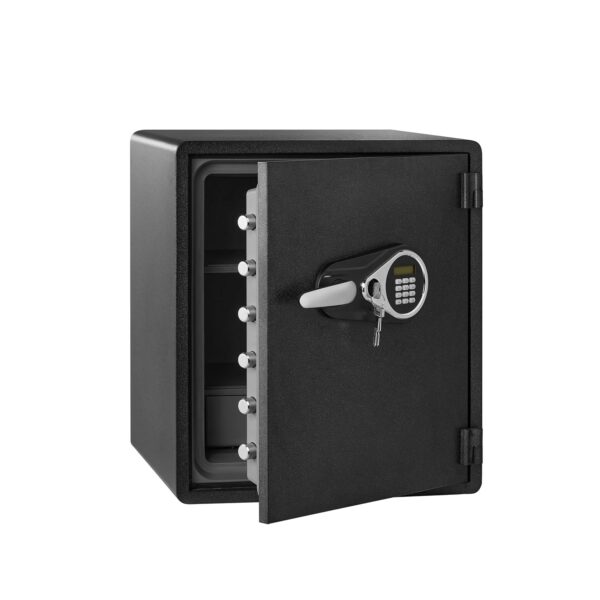Amazon Basics Caja fuerte ignífuga e impermeable con cerradura electrónica digital, para uso doméstico, 2.13 pies cúbico