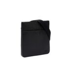 Bolso Cruzado Plano Lacoste NH4424HC Piqué Negro Poliuretano