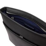 Bolso Cruzado Plano Lacoste NH4424HC Piqué Negro Poliuretano