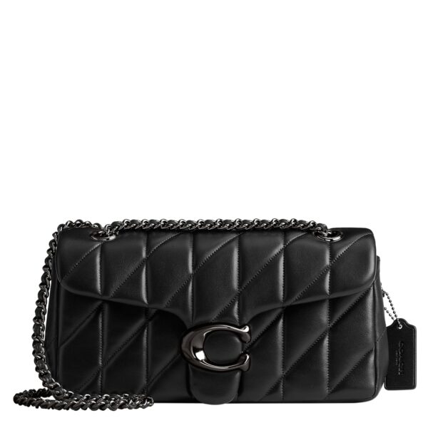 Bolso de Hombro Coach CP150 Acolchado Cuero Napa Bronce Negro 10 1/4 x 5 1/2 x 3 1/4 pulgadas