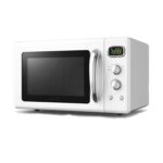 GOFLAME Horno microondas grande de 0.9 pies cúbicos, microondas retro de 900 vatios con bloqueo de seguridad para niños,