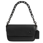 Bolsa Cruzada Coach Charter Flap 18 CR754 Cuero Negro