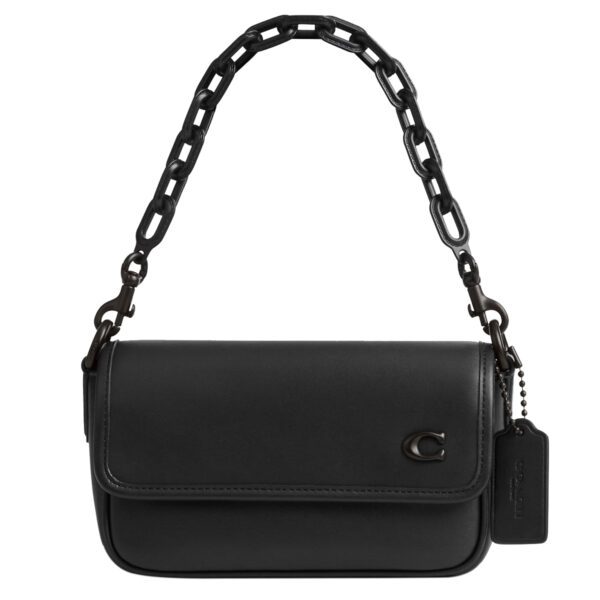 Bolsa Cruzada Coach Charter Flap 18 CR754 Cuero Negro