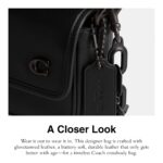 Bolsa Cruzada Coach Charter Flap 18 CR754 Cuero Negro