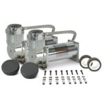 Sistema de Compresor de Aire VIAIR Dual Chrome 444 12V 200 PSI Cromado
