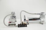 Sistema de Compresor de Aire VIAIR Dual Chrome 444 12V 200 PSI Cromado