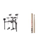 Batería Electrónica Roland TD-02KV Negro con Baquetas Vic Firth American Classic 5A Nogal Americano
