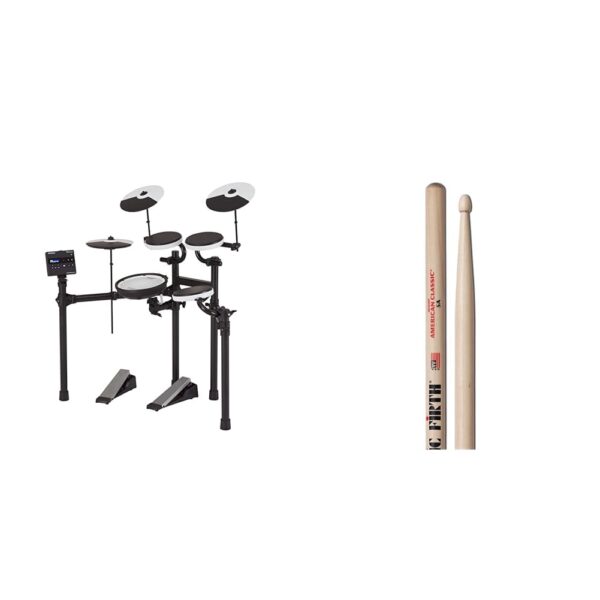 Batería Electrónica Roland TD-02KV Negro con Baquetas Vic Firth American Classic 5A Nogal Americano