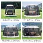 Tienda de Campaña Alvantor Screen House 9020#E8-VC 12x12 pies Beige 8 Paredes de Malla