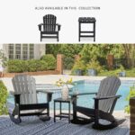 Mecedora Adirondack para Exteriores Ashley Sundown Treasure P008-827 HDPE Negro con Portavasos
