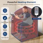 Sauna Infrarroja Portátil SereneLife AZSLISAU10BK.5 Negra 1050 Watts con Silla Plegable