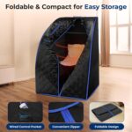 Sauna Infrarroja Portátil SereneLife AZSLISAU10BK.5 Negra 1050 Watts con Silla Plegable