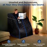Sauna Infrarroja Portátil SereneLife AZSLISAU10BK.5 Negra 1050 Watts con Silla Plegable