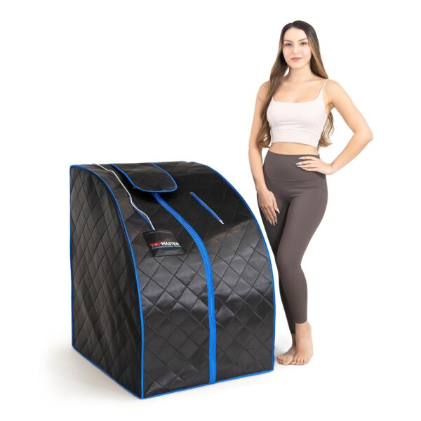 Sauna Infrarroja Portátil Topmaster Compact Infrared Home Sauna Kit 1050W Plegable con Silla y Controlador con Cable