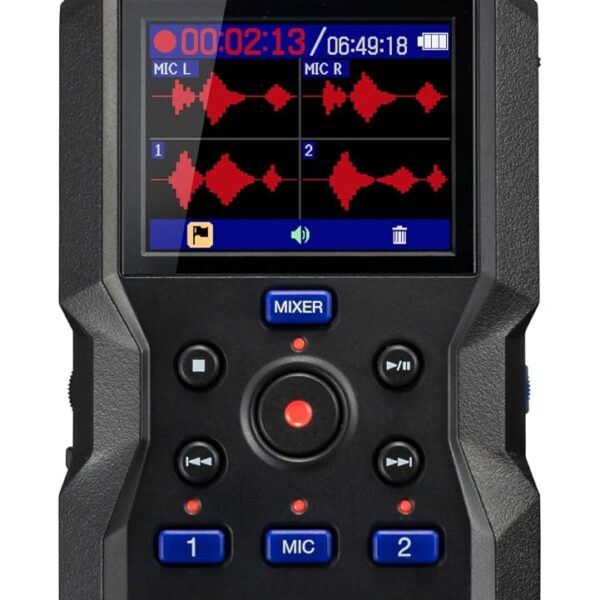 Zoom Grabadora manual esencial H4 para músicos, podcasters y cineastas con micrófonos estéreo, 2 entradas XLR/TRS, 4 pis