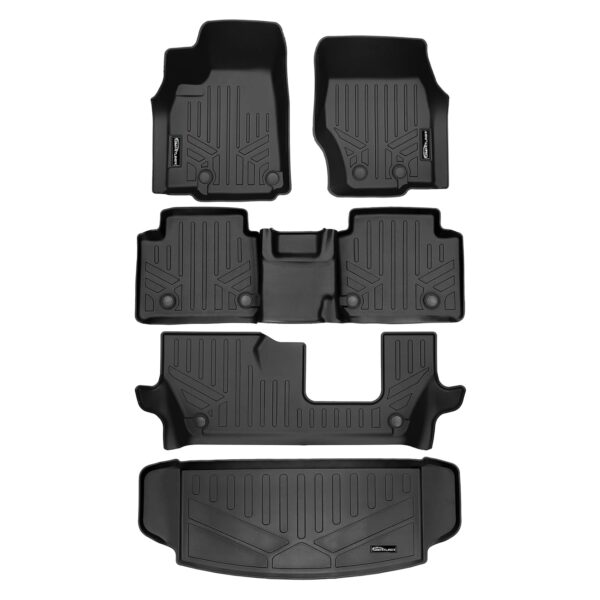 Tapetes SMARTLINER Ajuste Personalizado 3 Filas y Forro de Carga Negro para Jeep Grand Cherokee L 2021-2023