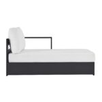 Tumbona Modway Tahoe de aluminio con recubrimiento en polvo gris y blanco orientada a la derecha EEI-6633-GRY-WHI