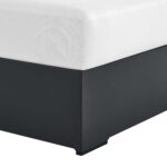 Tumbona Modway Tahoe de aluminio con recubrimiento en polvo gris y blanco orientada a la derecha EEI-6633-GRY-WHI