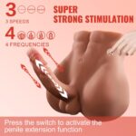 Muñeca sexual masculina AUSLOVE Modelo BBTTLL-FUC01 Torso 11.5 libras Marrón Material TPE con función telescópica automá