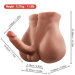 Muñeca sexual masculina AUSLOVE Modelo BBTTLL-FUC01 Torso 11.5 libras Marrón Material TPE con función telescópica automá