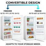 Kenmore - Congelador/refrigerador vertical convertible de 14 pies cúbicos (390 L) | Listo para garaje | Sin escarcha | C