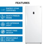 Kenmore - Congelador/refrigerador vertical convertible de 14 pies cúbicos (390 L) | Listo para garaje | Sin escarcha | C