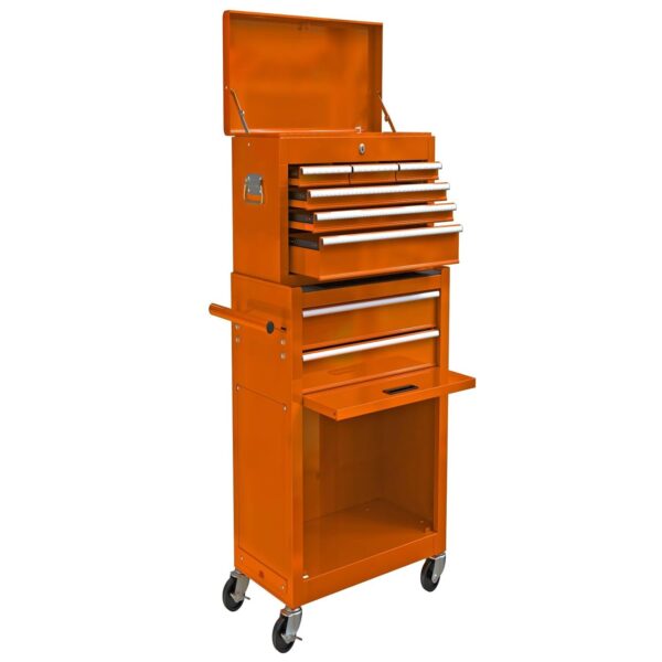 Entcook Caja de herramientas con ruedas de 8 cajones con cajones, cajas de herramientas portátiles de alta capacidad con