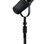 Shure MV7+ - Micrófono dinámico para podcast con soporte, certificado OBS, audio mejorado, panel LED, salidas USB-C y XL